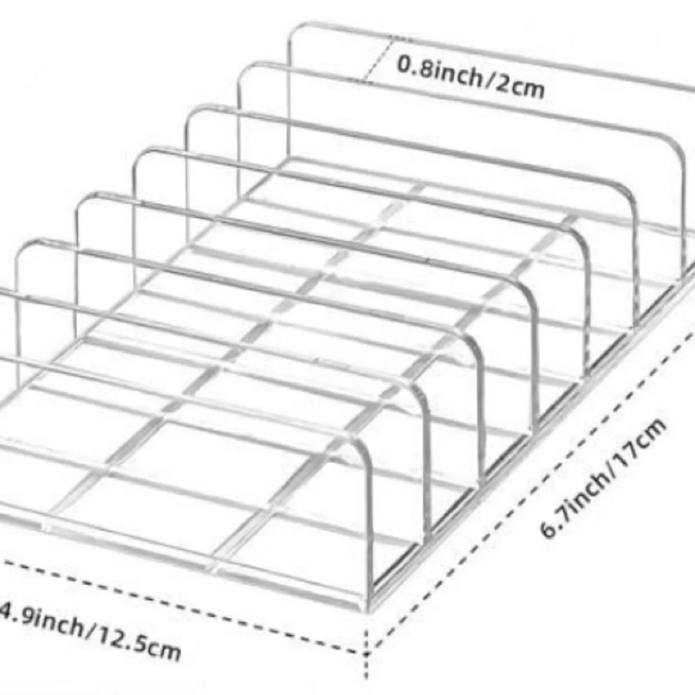 Set of 2 Clear Acrylic Organizer for Home Storage